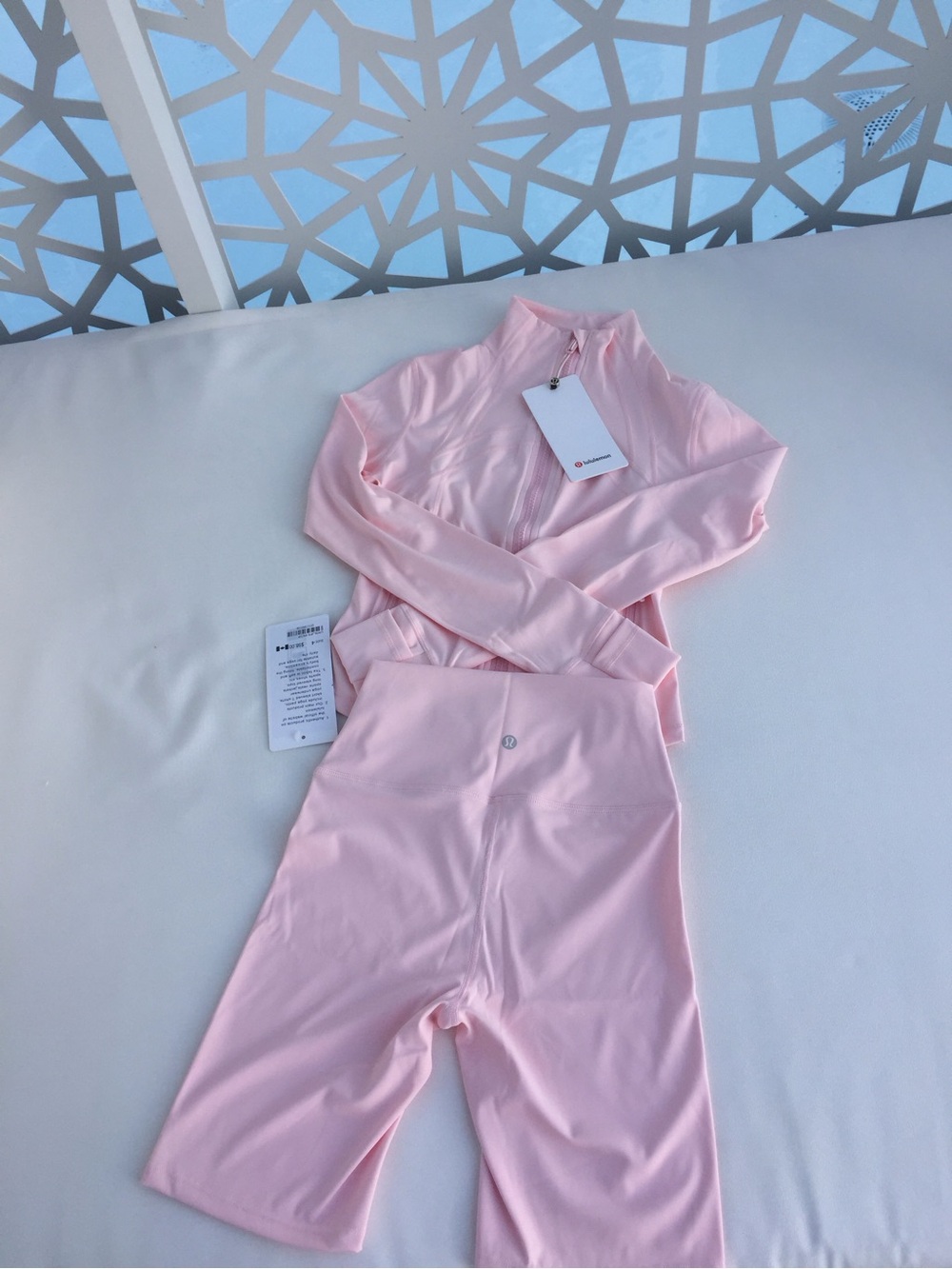 lululemon athletica Light Pink Kids Zip-Front Active Pajama Set